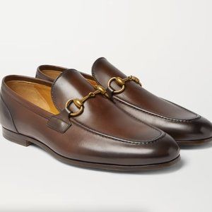 GUCCI Horsebit Leather Loafers, Size 8.5 UK Men's